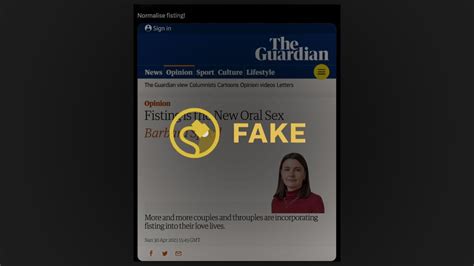 Is This A Real Guardian Story Titled Fisting Is The New Oral Sex Snopes
