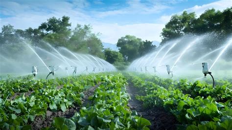 Premium Photo Efficient Precision Irrigation Systems Optimize Water