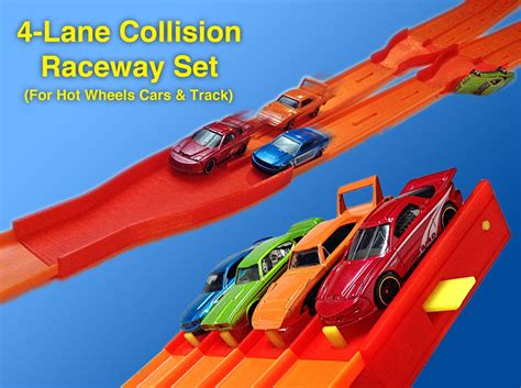 Lane Collision Raceway Set For Hot Wheels Cars Track