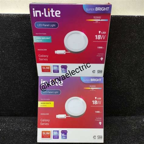 promo lampu led panel downlight inlite  lite watt bulat outbow