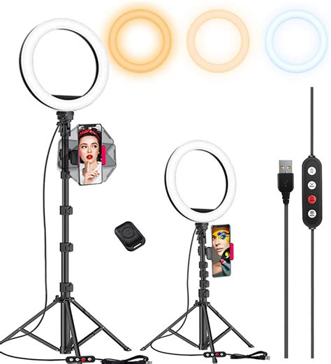 Amazon Kaiess 10 2 Selfie Ring Light With 65 Adjustable Tripod