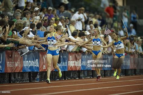 Amy Begley Shalane Flanagan Kara Goucher In Action During 10000m