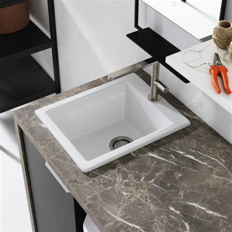 Lavabo Da Semincasso Pot Compab In Ceramica Con Miscelatore