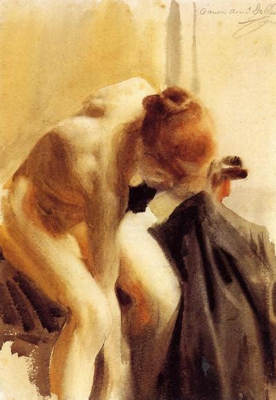 A Female Nude Anders Zorn Medium Watercolor Pape Tumbex