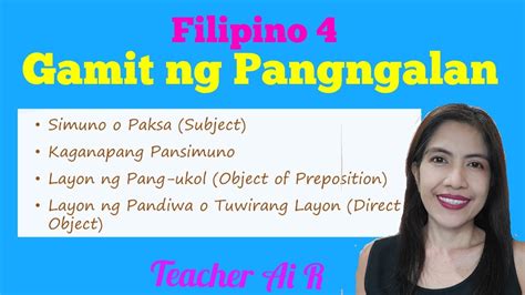 Gamit ng Pangngalan II Grade 4 II Teacher Ai R - YouTube