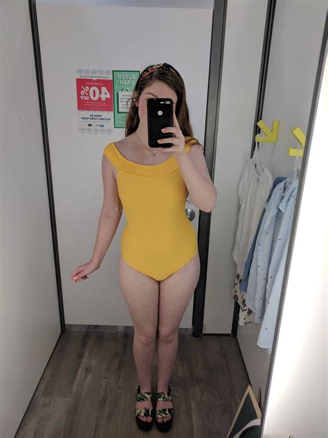 Yellow full piece swimsuit âï ðŸï Porn Pic