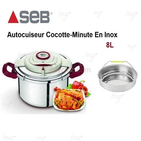 Autocuiseur Cocotte Minute 2en1 En Inox 8l Seb Clipso Précision P4411406 Slow Cooker Crock Pot