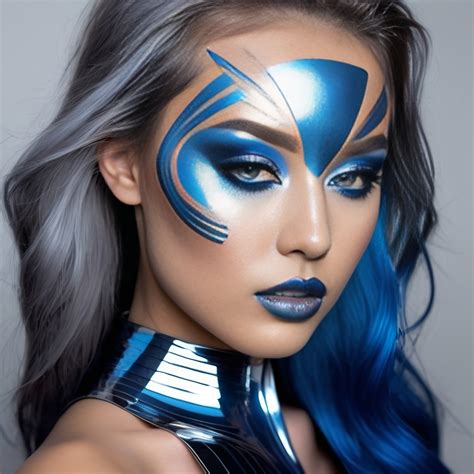 Hyper Realistic And Ultra Futuristic Make Up Metalli