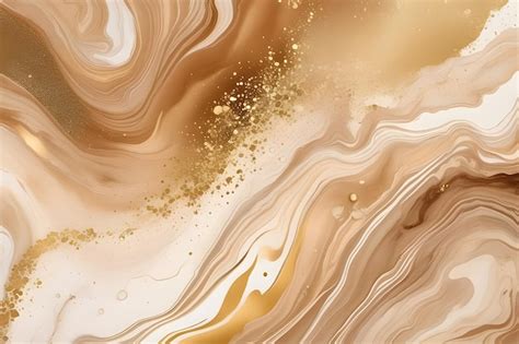 Premium Photo Marble Nude Brown Fluid Painting Earth Tone Beige Watercolor Background With