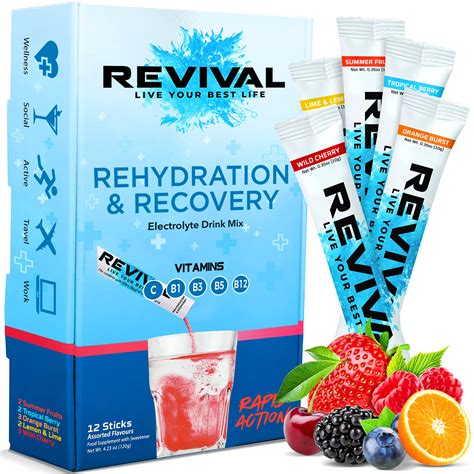 Buy Revival Rapid Rehydration Electrolytes Powder - High Strength C, B1