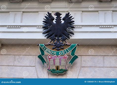 Black Eagle And Zagreb Coat Of Arms Croatia Stock Photo Image Of