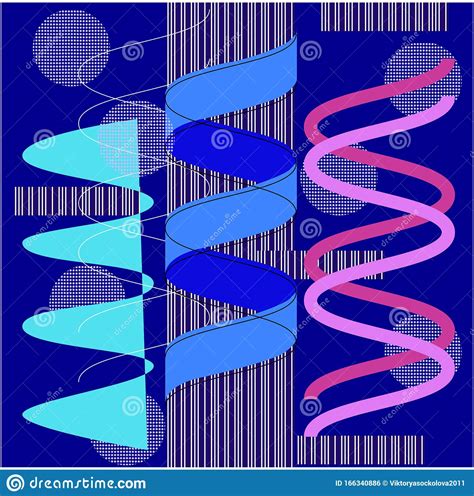 Vector Abstracte Illustratie Verschillende Dna Spiraaltjes Pcr Analyse