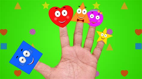 Shapes Finger Family | Nursery Rhymes - YouTube