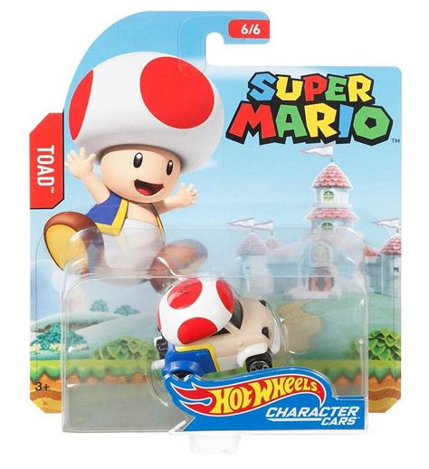 Hot Wheels Super Mario Bros Toad Character Car Walmart