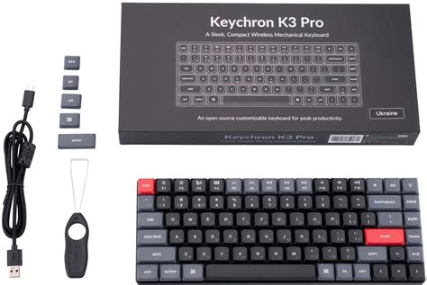 Клавіатура Keychron K3 PRO 84Key Gateron Brown BT USB A Hot swap Low Profile QMK EN UKR