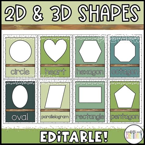 Nature 2d And 3d Shape Posters