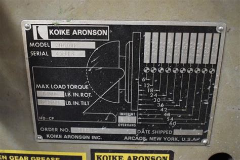 Koike Aronson Ransome Welding Equipment Koike Aronson 6000lb