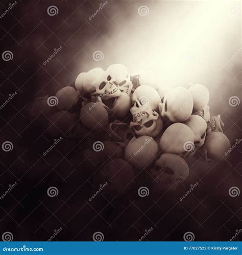 Pile Of Skulls And Bones Stock Image 165588373
