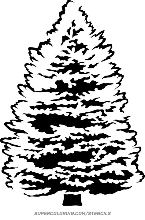 Stencil Of Spruce Tree Free Printable Papercraft Templates