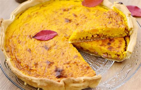 Tarte de potimarron lardons et oignons caramélisés Recette de Tarte