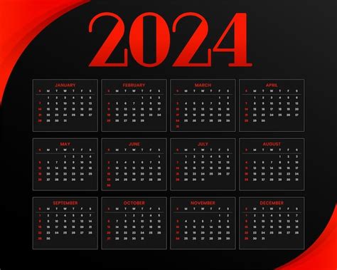 Черный календарь 2024 Изображения – скачать бесплатно на Freepik