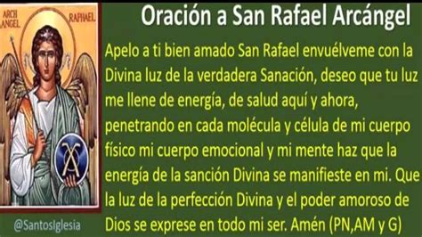 ORACION AL ARCANGEL SAN RAFAEL PARA PROTECCION YouTube