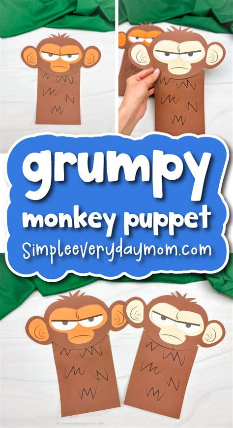 Grumpy Monkey Craft For Kids Free Template