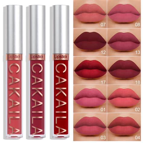 Matte Lipgloss Liquid Lipstick Makeup Lip Color Long Lasting Sexy Red Pink Nude Lip Shopee