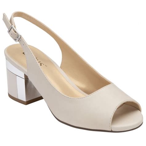 Lotus Evelyn Slingback Shoes Chic Nude Peep Toe Heels