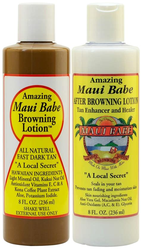 Maui Babe Before And After Sun Pack Browning Lotion 8 Oz After