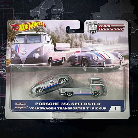Hot Wheels Car Culture Team Transport Porsche 356 Speedster Volkswagen Transporter T1 Pickup
