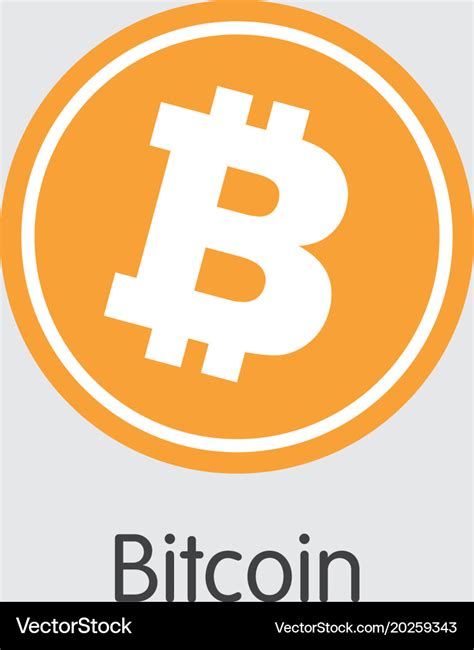 Bitcoin Cryptocurrency Logo Royalty Free Vector Image