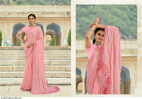 YNF TITLIYAN SEQUENCE CHIFFON SAREE Stunning Catalog Rehmat Boutique