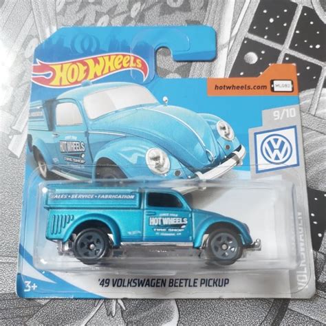Carrinho Hot Wheels Volkswagen Beetle Pickup Azul Shopee Brasil