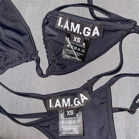 IAMGIA Adjustable Black Bikini Liner Set Never Depop