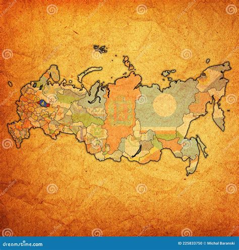 kostroma oblast  administration map  russia stock illustration illustration  district