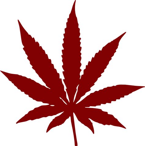 Pot Leaf Png Red