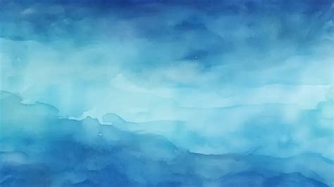 Hand Painted Watercolor Texture Vibrant Deep Blue Liquid Background