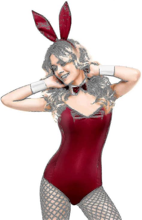 Bunny Costume Women Lingerie And Tails Bodysuit Role Play Rabbit Outfit