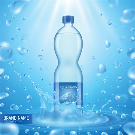 Water Bottle Advertising Background Vector Illustration 2951327 Vector