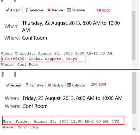 exchangewebservices - Updated Appointment via EWS shows UTC instead of ...