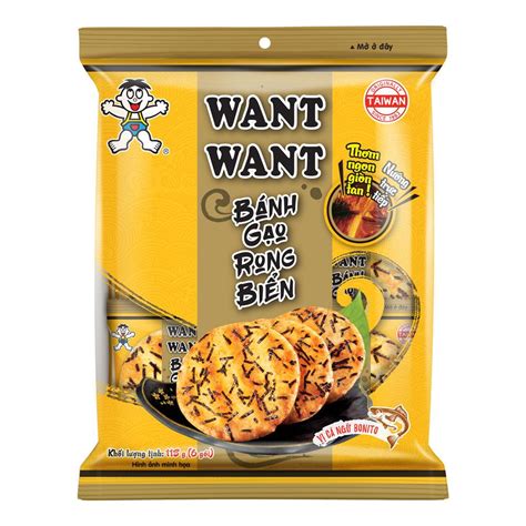 Bánh gạo Want Want rong biển vị cá ngừ 118g Đặt hàng Coop Online