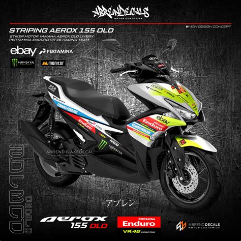 Jual Striping Aerox Old Livery Pertamina Enduro Vr Racing Team