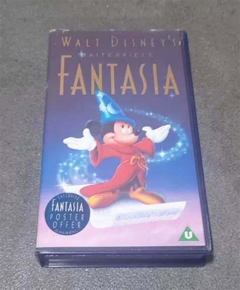 WALT DISNEY FANTASIA VHS Video Tape Cassette 1991 Mickey Mouse Musical