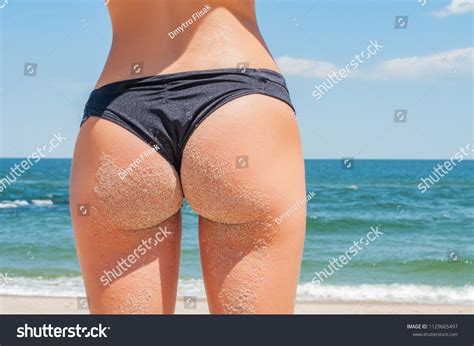 Beautiful Woman Bikini Sexy Female Buttocks Stock Photo