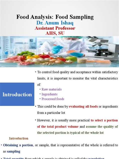 Food Analysis: Food Sampling: Dr. Anum Ishaq | PDF | Sampling ...