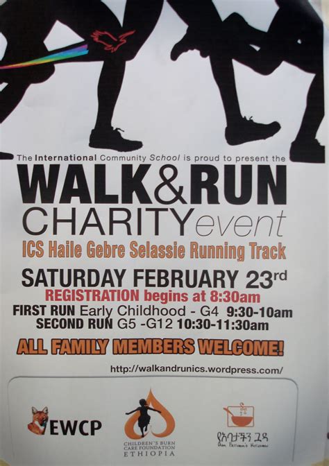 Charity Poster Charity Run Walk Run