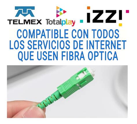 Cable Fibra Optica Para Modem Telmex Total Play Izzi Etc Meses Sin