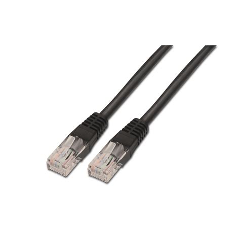 Cable De Red Latiguillo Rj Cat Utp Awg Negro Metros