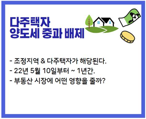 다주택자 양도세 중과 배제 네이버 블로그